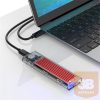 Orico Külső ház 2,5" - NVMe M.2 SSD Enclosure (USB3.1 Type-C -> NVMe, Max.: 2TB, 10 Gbps, piros)