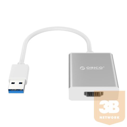 Orico kábel átalakító - UTH-SV (USB-A3.0 to HDMI, 1080p, ezüst)