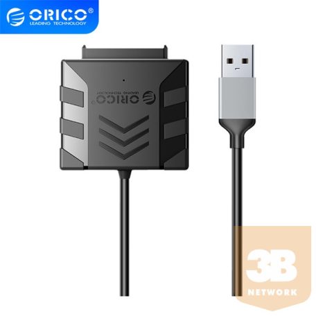 Orico Dokkoló adapter - 3.5" SATA HDD Adapter  (2,5"/3,5" HDD/SSD -> USB-A2.0, Max.: 2TB, 30cm, fekete)