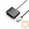 Orico Dokkoló adapter - 3.5" SATA HDD Adapter  (2,5"/3,5" HDD/SSD -> USB-A3.0, Max.: 2TB, 30cm, fekete)