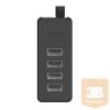 Orico USB2.0 Hub - W5P-U2-030-BK (4 port, Bemenet: USB-A, Kimenet: 4xUSB-A, fekete)