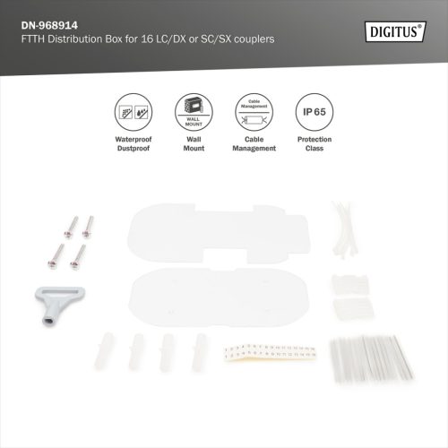 Digitus - Opt. fali rendező SC16 port (szimplex)