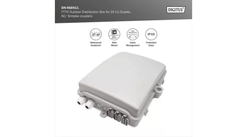Digitus Optikai fali rendező SC 24 portos (simplex) kültéri