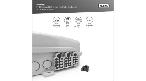 Digitus Optikai fali rendező SC 24 portos (simplex) kültéri