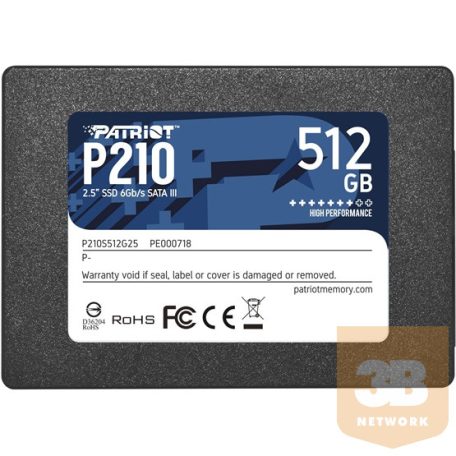 SSD 2,5" SATA Patriot P210 - 512GB - P210S512G25