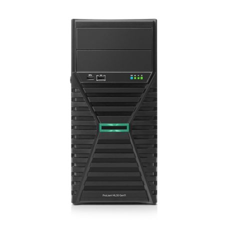 HPE torony szerver ProLiant ML30 Gen11, Xeon E-2434 Quad-Core 3.40GHz, 1x32GBGB, 2x480GB SSD 8SFF, VROC, 1x800W