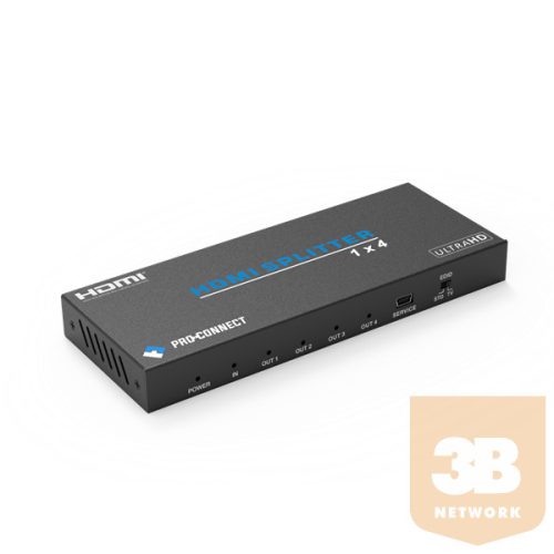 PROCONNECT Splitter, HDMI 2.0, 4K@60Hz, 1x4