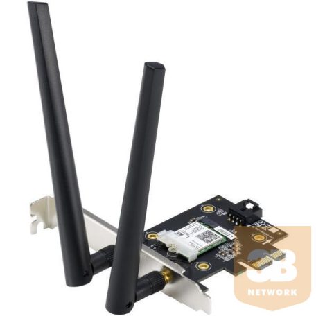ASUS AX3000 Dual Band PCI-E WiFi 6 (802.11ax) Adapter, 2 antennas, Supporting 160MHz, Bluetooth 5.0