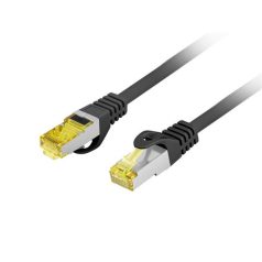 LANBERG patch kábel Cat.6A S/FTP LSZH CU 0.25m black
