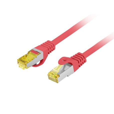 LANBERG patch kábel Cat.6A S/FTP LSZH CU 0.5m red