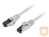 LANBERG patchcord cat.8.1 S/FTP LSZH CU 1m grey