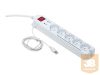 ENERGENIE PCW-MS2G EnerGenie Surge protector with Master Slave function, 5x Schuko, USB, white