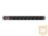 LANBERG PDU 19inch 1U 16A 8x Shuko 2m black