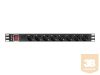 LANBERG PDU 19inch 1U 16A 8x Shuko 2m black