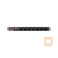 LANBERG rack PDU Pro 19inch 1U 16A 7x Shuko 2m black