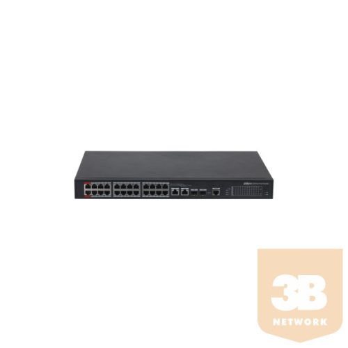 Dahua Menedzselhető PoE switch - PFS4226-24ET-360-V3 (24x 10/100 PoE/PoE+ (360W)+2x gigabit/SFP combo uplink,HighPoE)