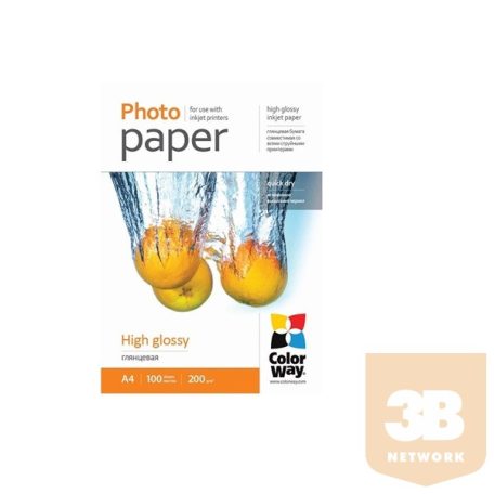 COLORWAY Fotópapír, magasfényű (high glossy), 230 g/m2, A4, 100 lap