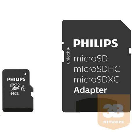 FL Philips microSDHC 64GB Class10 + Adapter