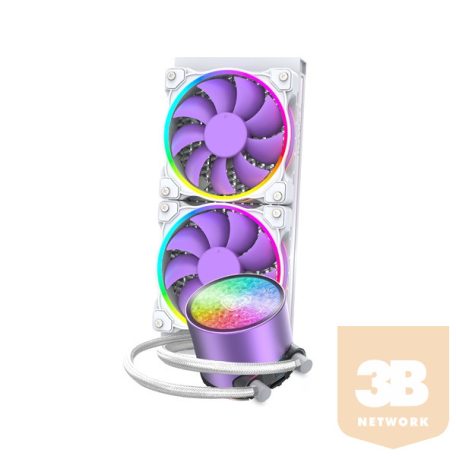 ID-Cooling CPU Water Cooler - PINKFLOW 240 DIAMOND PURPLE (16,3-33,5dB; max. 93,78 m3/h; 2x12cm)