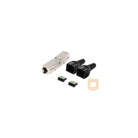 LANBERG 2x RJ-45 FTP cat 6 plug 8P8C tool-less adapter