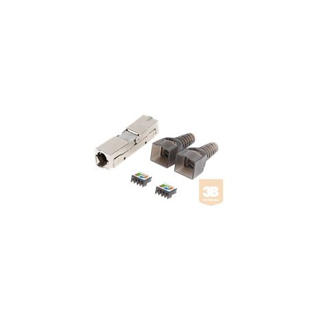 LANBERG 2x RJ-45 FTP cat 6A plug 8P8C tool-less adapter
