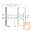 SBOX PLB-2544T fali konzolt, dönthető 32"-55", 400x400, max 35 kg