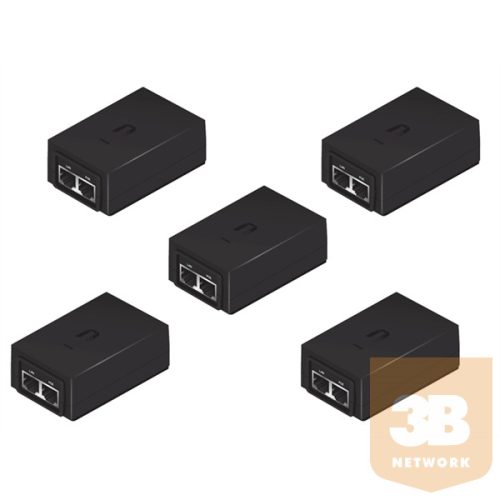 Ubiquiti PoE-24 Passive PoE Adapter EU, 24V 0.5A, groud/ESD protection, 5 PACK!