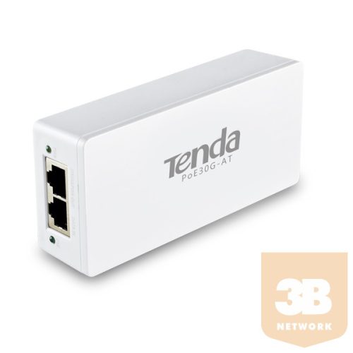 Tenda PoE Injector adapter - PoE30G-AT (30W, 230V bemenet;  802.3af/at PoE; 1Gbps, Max 100m)