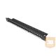 Lanberg keystone Patch Panel 19'', 24 port 1U, black, ÜRES, modulok nélkül