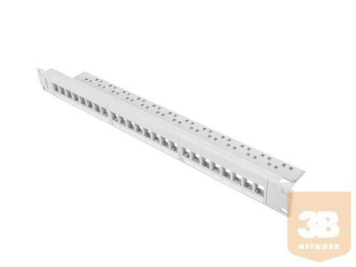 Lanberg keystone Patch Panel 19'', 24 port 1U, gray