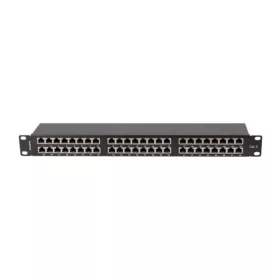   NET Lanberg Patch panel 48 port 1U 19" CAT.5e FTP, árnyékolt, fekete