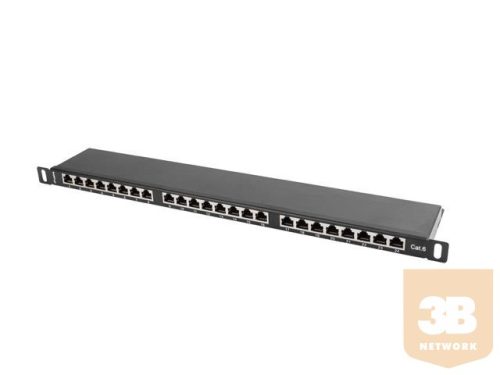 Lanberg Patch Panel 24 port 0.5U, cat. 6, shielded, black