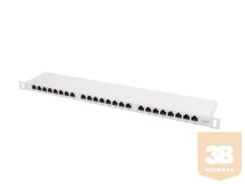 Lanberg Patch Panel 24 port 0.5U, cat. 6, shielded, grey