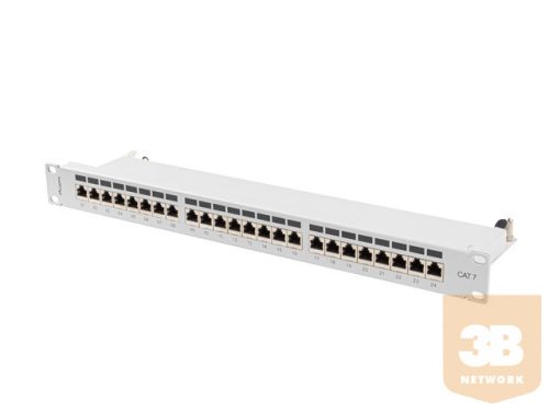 LANBERG patch panel 24 port 1U cat.7 FTP grey