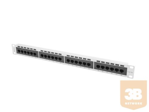 Lanberg Patch Panel 24 port 1U, cat. 5e, grey