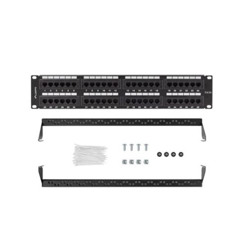 LANBERG Patch panel 48port 2U 19inch cat.5e UTP black