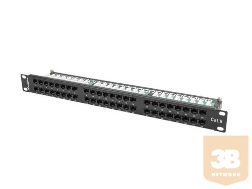 Lanberg Patch Panel 48 port 1U, cat. 6, black