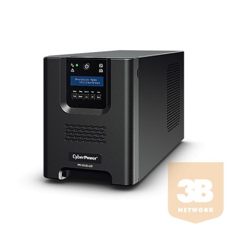CYBERPOWER UPS PR1000ELCD (8xIEC320) 1000VA 900W 230V szünetmentes tápegység + USB LINE-INTERACTIVE