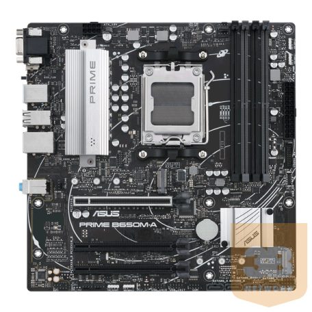Asus Alaplap - AMD PRIME B650M-A-CSM AM5 (B650, ATX, 4xDDR5 6400+MHz, 4xSATA3, 2x M.2, HDMI+DP+VGA)