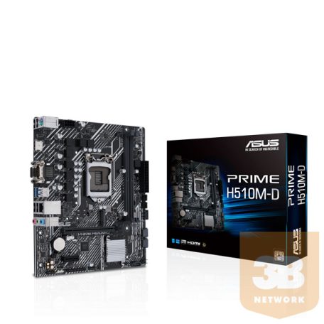 Asus Alaplap - Intel PRIME H510M-D s1200 (H510, 2xDDR4 3200MHz, 4xSATA3, 1xM.2, 6xUSB2.0, 4xUSB3.2)