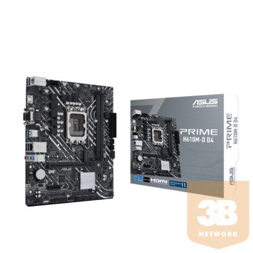 ASUS Alaplap S1700 PRIME H610M-D D4 INTEL H610, mATX