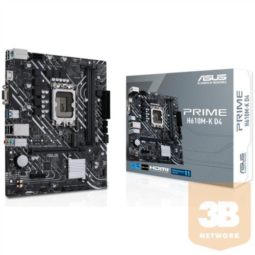 ASUS Alaplap S1700 PRIME H610M-K D4 INTEL H610, mATX