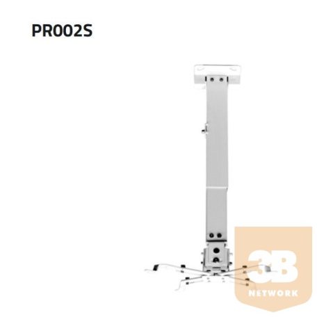 SUNNE (PRO02S) Projektor mennyezeti konzol dönthető, univerzális, táv:430-650mm, max 20kg (ezüst)