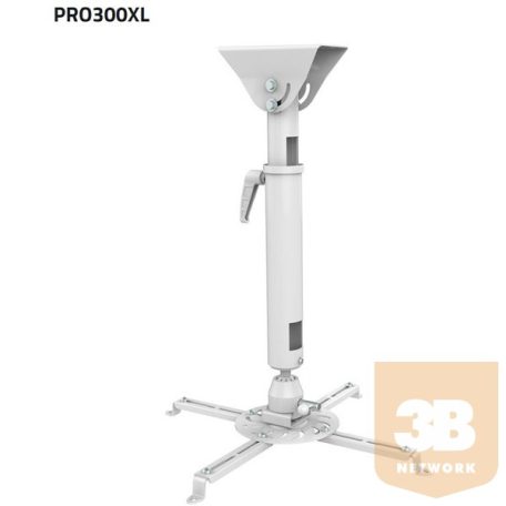 SUNNE (PRO300XL) Projektor mennyezeti konzol dönthető, forgatható univerzális, táv:820-1200mm, max 25kg (fehér)