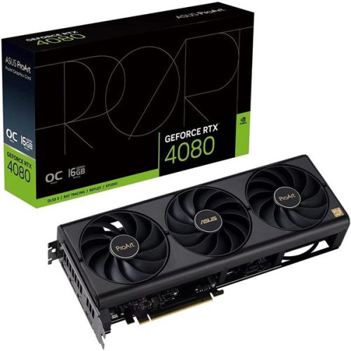 Asus Videokártya - nVidia PROART-RTX4080-O16G (16384MB, GDDR6X, 2625/22400 Mhz, 256bit, 1xHDMI, 3xDP)