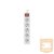 LANBERG PS1-05E-0300-W Lanberg 3M White LANTERGE CURVE 5X 230V PL WITH CIRCUIT BREAKER, FULL COPPER