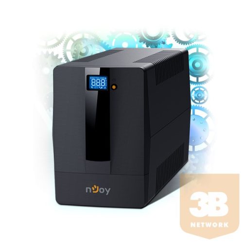 NJOY UPS + AVR Horus Plus 1500, 1500VA, 900W, Line-Interactice, Szünetmentes tápegység, LCD Touch display