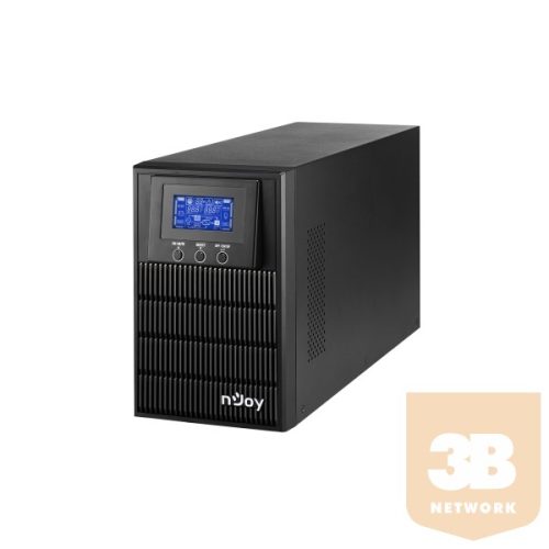 NJOY Szünetmentes 1000VA - Aten Pro 1000 (3 Schuko, USB/RS-232, On-line, szinuszhullám, generátor támogatás, Eco mód)