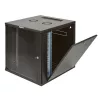 Legrand 646262 Linkeo 19"" 12U MAG:626 SZÉL:600 MÉLY:600 MAX:36kg üvegajtós lapraszerelt levehető oldallapos antracit fali rack szekrény