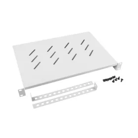   Lanberg AK-1004-S 19" 1U MÉLY:300mm MAX:25kg 4 ponton rögzíthető fix szürke rack polc